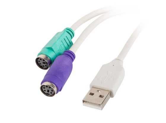 USB-A(M) 2.0->2X ADAPTOR PS/2 ALB LANBERG