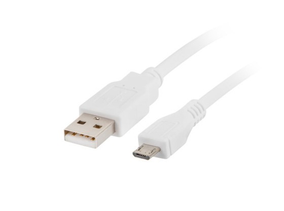 CABLU USB MICRO(M)-&gt;USB-A(M) 2.0 1.8M ALB LANBERG
