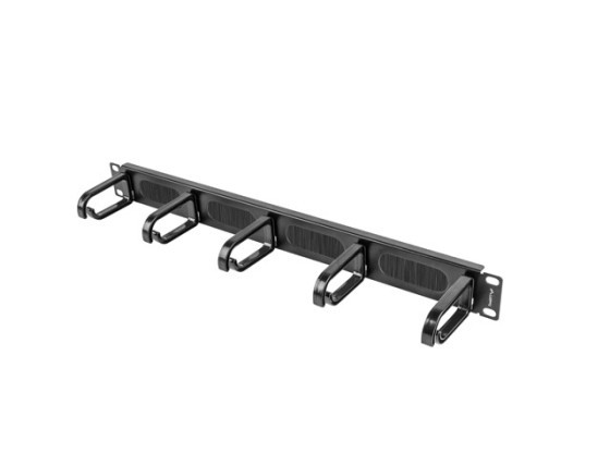 19" PANOU DE GESTIONARE A CABLURILOR PERIE PANOU 5 INELE TIP B 1U NEGRU LANBERG
