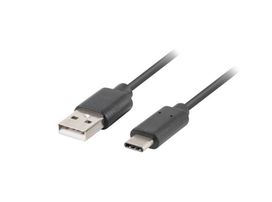USB-C(M)-&gt;USB-A(M) 2.0 CABLU 0.5M NEGRU QC 3.0 LANBERG