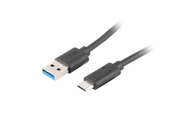USB-C(M)-&gt;USB-A(M) 3.1 CABLU 1M NEGRU LANBERG NEGRU