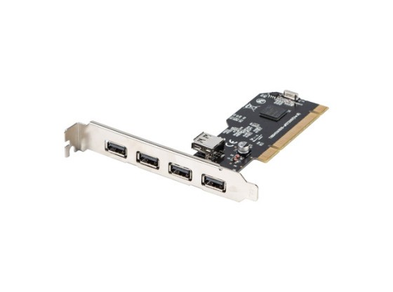 CARD PCI-&gt;4X USB-A 2.0 + 1X USB-A 2.0 INTERN LANBERG