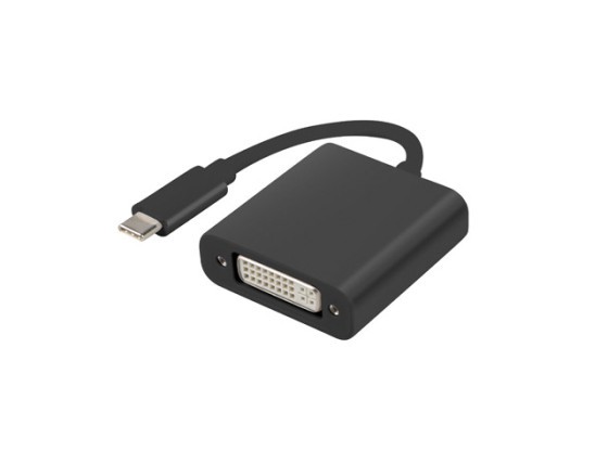 CABLU ADAPTOR USB-C(M) 3.1-&gt;DVI-I(F)(24+5) CABLU ADAPTOR 15CM DUAL LINK (DISPLAYPORT ALT MODE) NEGRU LANBERG