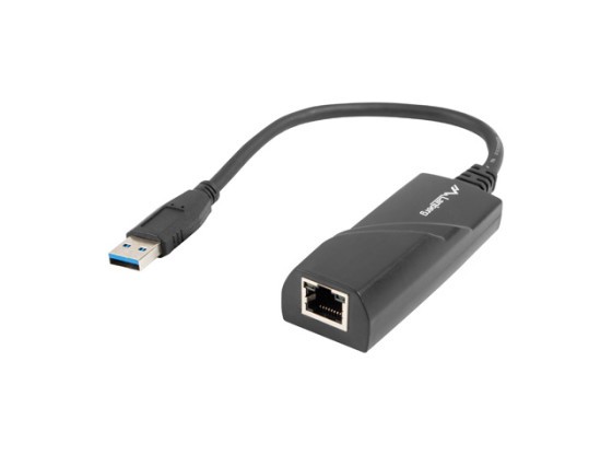 USB-&gt;RJ45 ETHERNET ADAPTOR DE REȚEA CARD DE REȚEA LANBERG USB 3.0 1X RJ45 1GB CABLU