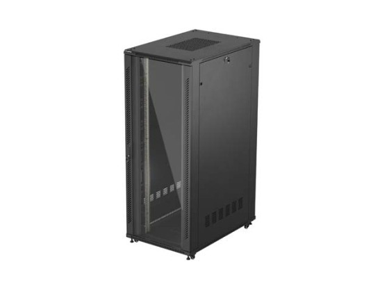 DULAP DE INSTALARE RACKMOUNT 19" 42U 800X1200 NEGRU STICLA USA LANBERG (PACHET PLAT)