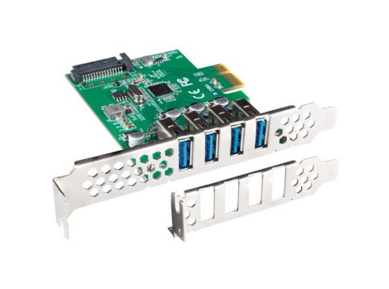 PCI EXPRESS X1 CARD-&gt;4X USB-A 3.1 GEN1 LOW PROFILE LANBERG