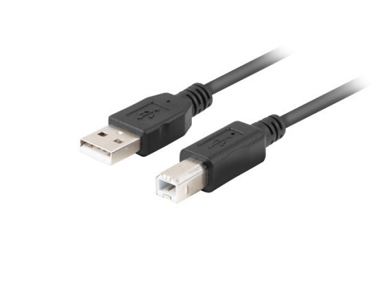 USB-A(M)->USB-B(M) 2.0 CABLU 3M NEGRU CU FERITĂ LANBERG
