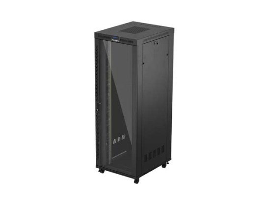 DULAP RACK 19" LIBER 47U/800X1000 (PACHET PLAT) CU UȘĂ DIN STICLĂ LCD NEGRU LANBERG V2