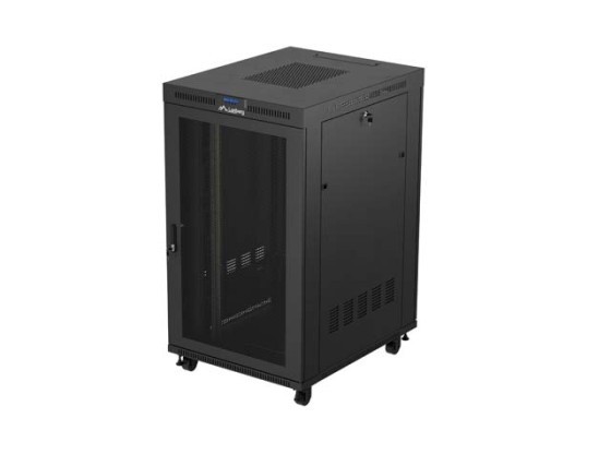 RACK DE INSTALARE 19" 27U 800X1000 NEGRU LCD PERFORAT UȘĂ LANBERG (PACHET PLAT) V2
