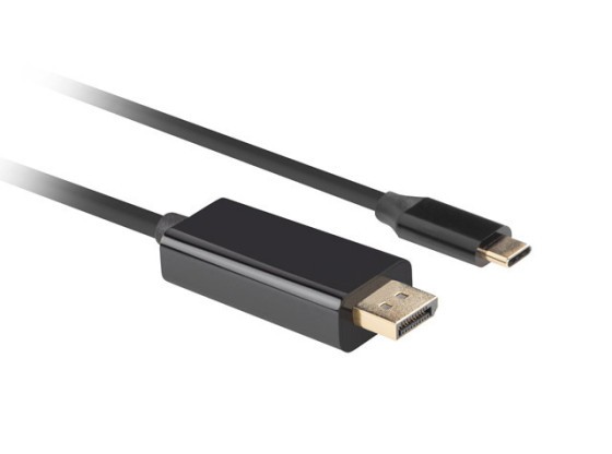 CABLU USB-C(M)-&gt;DISPLAYPORT(M) CABLU 3M 4K 60HZ NEGRU LANBERG