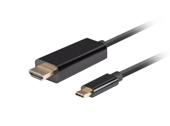 CABLU USB-C(M)-&gt;HDMI(M) CABLU 0.5M 4K 60HZ NEGRU LANBERG