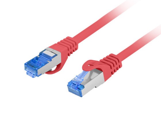 PATCHCORD CAT.6A S/FTP LSZH CCA 0.25M ROȘU FLUKE TRECUT LANBERG