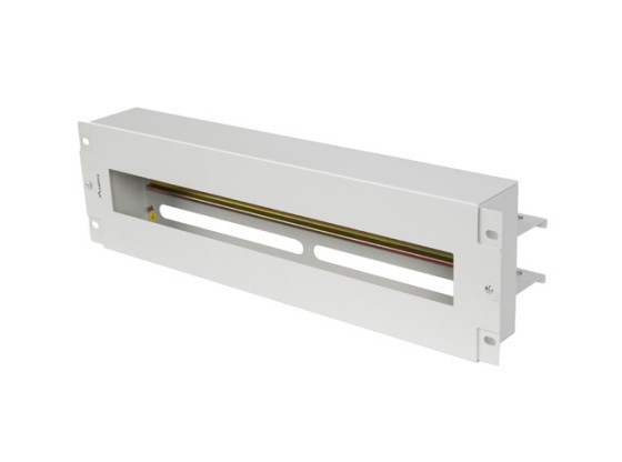 19" PANOU DE DISTRIBUȚIE A TENSIUNII 3U CU ȘINĂ DIN TS-35 GRI LANBERG