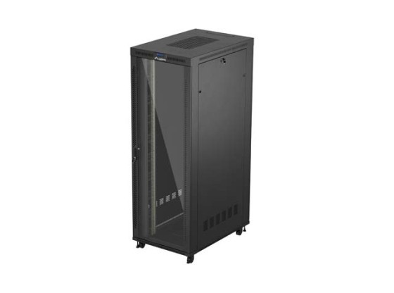 DULAP DE INSTALARE RACKMOUNT 19" 47U 800X1200 NEGRU STICLA USA LCD LANBERG (PACHET PLAT) V2