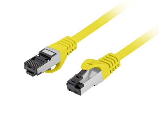 PATCHCORD CAT.8.1 S/FTP LSZH CU 0.5M GALBEN FLUKE TRECUT LANBERG