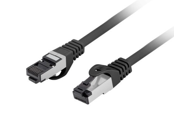 PATCHCORD CAT.8.1 S/FTP LSZH CU 1M NEGRU FLUKE TRECUT LANBERG