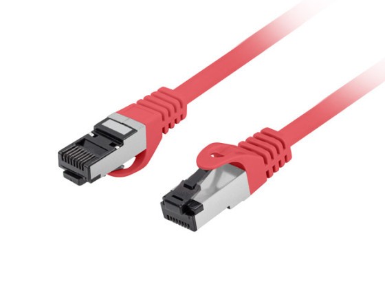 PATCHCORD CAT.8.1 S/FTP LSZH CU 0.25M ROȘU FLUKE TRECUT LANBERG