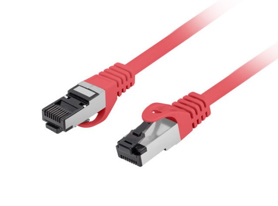 PATCHCORD CAT.8.1 S/FTP LSZH CU 1M ROȘU FLUKE TRECUT LANBERG