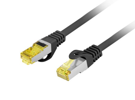 PATCHCORD CAT.6A S/FTP LSZH CU 3M NEGRU FLUKE TRECUT LANBERG
