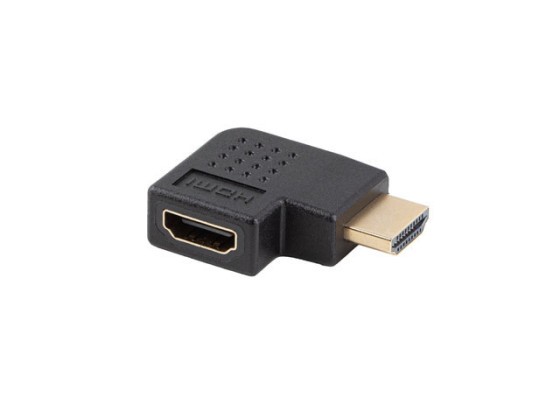 ADAPTOR HDMI(M)-&gt;HDMI(F) 4K UNGHI DREPT NEGRU LANBERG