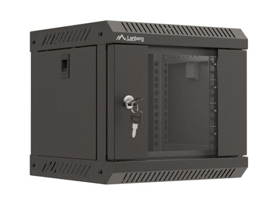 RACK DE INSTALARE 10" 4U 300X300 NEGRU UȘĂ DE STICLĂ LANBERG (PACHET PLAT)