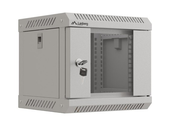RACK DE INSTALARE 10" 4U 300X300 GRI CU UȘĂ DIN STICLĂ LANBERG (PACHET PLAT)