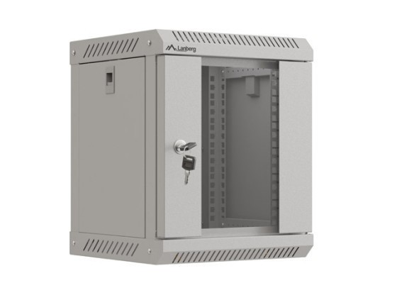 RACK DE INSTALARE 10" 6U 300X300 GRI CU UȘĂ DIN STICLĂ LANBERG (PACHET PLAT)