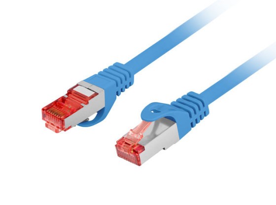 PATCHCORD CAT.6 S/FTP LSZH CU 0.5M ALBASTRU FLUKE TRECUT LANBERG
