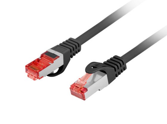 PATCHCORD CAT.6 S/FTP LSZH CU 15M NEGRU FLUKE TRECUT LANBERG