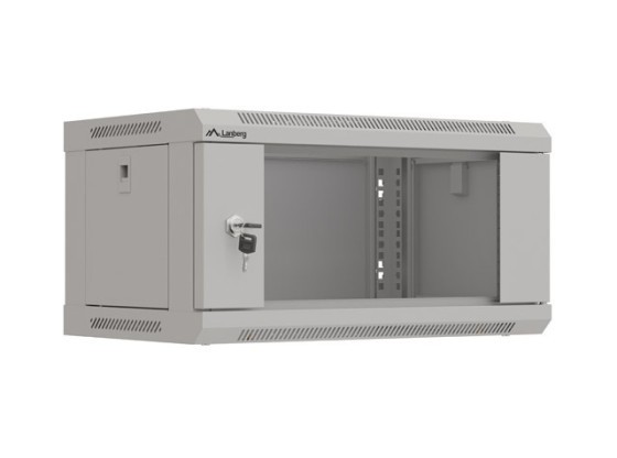 RACK DE INSTALARE 19" 4U 540X350 GRI CU UȘĂ DIN STICLĂ LANBERG (PACHET PLAT)