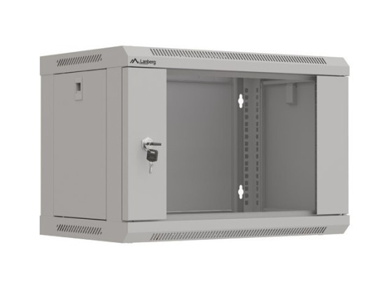 RACK DE INSTALARE 19" 6U 540X350 GRI CU UȘĂ DIN STICLĂ LANBERG (PACHET PLAT)