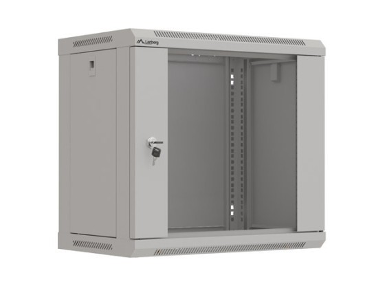 RACK DE INSTALARE 19" 9U 540X350 GRI CU UȘĂ DIN STICLĂ LANBERG (PACHET PLAT)
