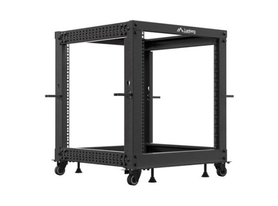 RACK DESCHIS 19" 12U 600X600-1100 REGLABIL NEGRU LANBERG