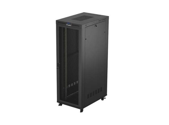 INSTALARE RACK 19" 47U 800X1200 NEGRU LCD PERFORAT UȘĂ LANBERG (PACHET PLAT) V2
