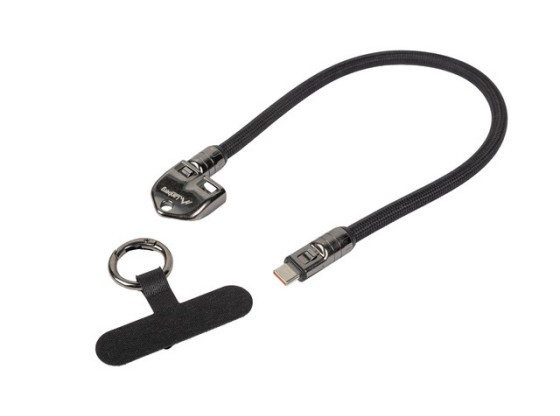 CABLU USB-C M/M LANYARD / PANDANTIV 0.3M 240W NEGRU LANBERG