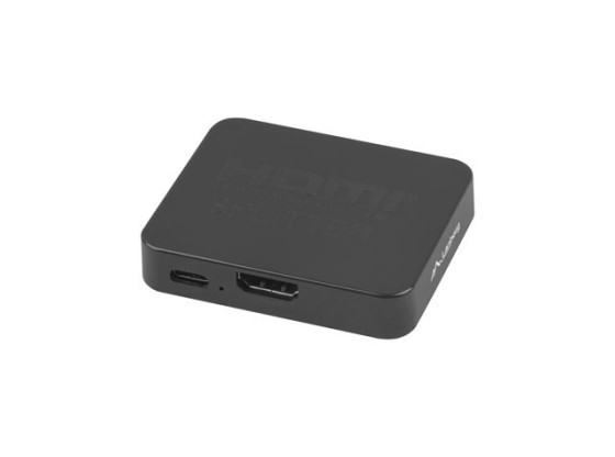 LANBERG HDMI->2X HDMI 4K VIDEO SPLITTER + PORT USB-C NEGRU