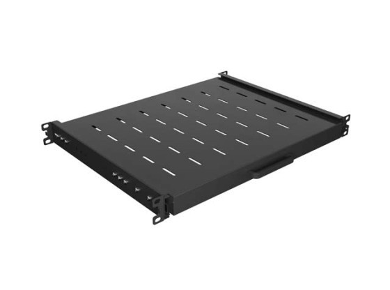 RAFT EXTENSIBIL PENTRU RACK 19" 350MM NEGRU LANBERG (1U/445X350MM CAPACITATE DE ÎNCĂRCARE PÂNĂ LA 35KG, MONTARE ÎN 4 PUNCTE)