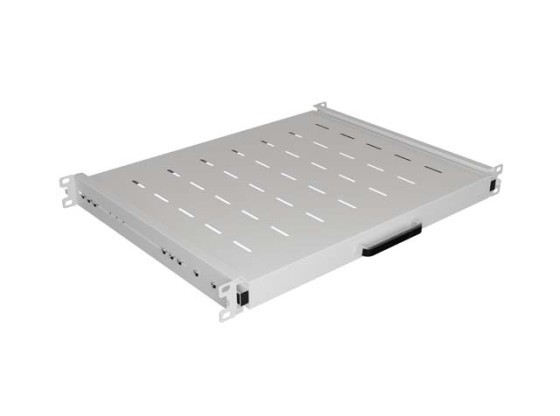 RAFT EXTENSIBIL PENTRU RACK 19" 350MM GRI LANBERG (1U/445X350MM CAPACITATE DE ÎNCĂRCARE PÂNĂ LA 35KG, MONTARE ÎN 4 PUNCTE)
