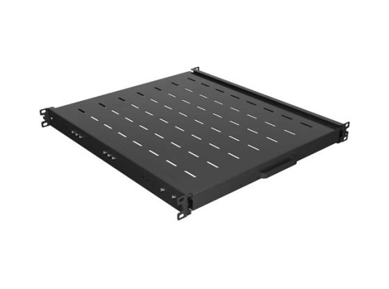 RAFT EXTENSIBIL PENTRU RACK 19" 500MM NEGRU LANBERG (1U/445X500MM CAPACITATE DE ÎNCĂRCARE PÂNĂ LA 35KG, MONTARE ÎN 4 PUNCTE