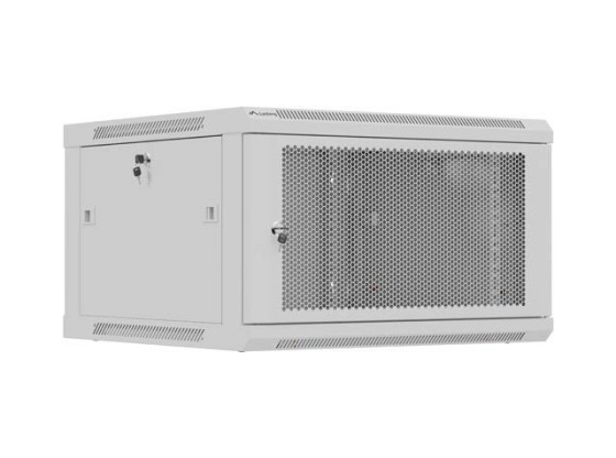 RACK DE INSTALARE 19" 6U 600X600 GRI PERFORAT UȘĂ LANBERG (PACHET PLAT)