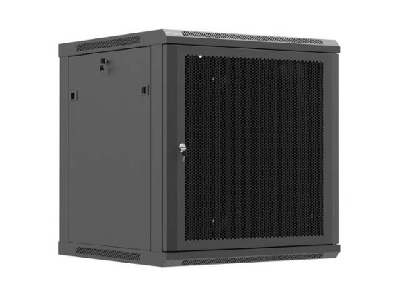 RACK DE INSTALARE 19" 12U 600X600 NEGRU PERFORAT UȘĂ LANBERG (PACHET PLAT)