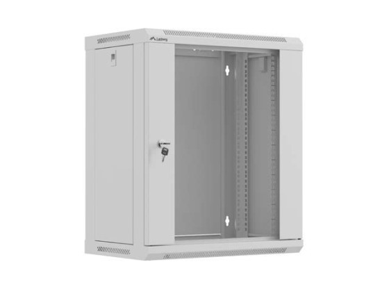 RACK DE INSTALARE 19" 12U 540X350 GRI CU UȘĂ DIN STICLĂ LANBERG (PACHET PLAT)