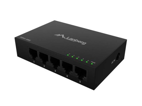 LANBERG SWITCH DSM1-1005 5X 1GB/S UNMANAGED GIGABIT ETHERNET DESKTOP 12V (CARCASĂ METALICĂ)