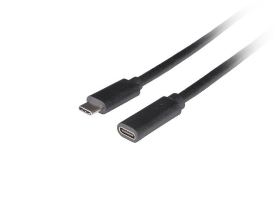 CABLU PRELUNGITOR USB-C M/F 3.1 0.5M NEGRU LANBERG