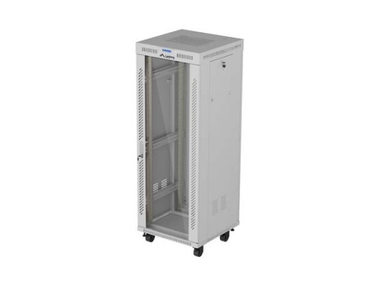 RACK DE INSTALARE 19" 32U 600X600 GRI UȘĂ DE STICLĂ LCD LANBERG (PACHET PLAT) V2