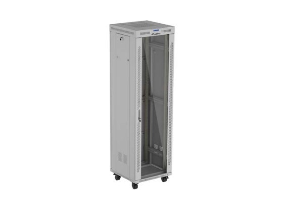 DULAP DE INSTALARE RACK 19" 42U 600X600 GRI STICLA USA LCD LANBERG (PACHET PLAT) V2