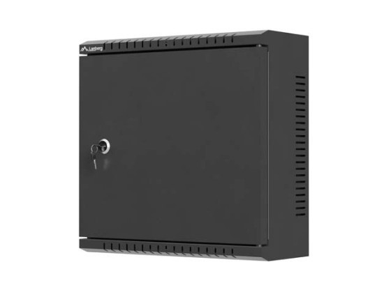 Carcasă de montare TPR de 10" cu placă din plasă 340x340x140, negru, LANBERG (asamblată)