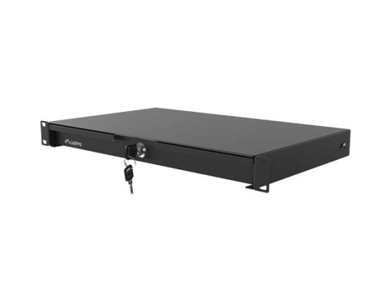 Sertar de 19", 1U/483 x 270 mm, capacitate maximă de încărcare de până la 90 kg, montare în 4 puncte, negru, LANBERG