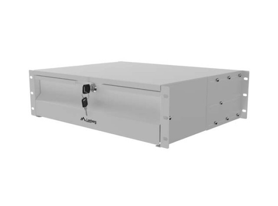 Sertar de 19", 3U/483 x 360 mm, capacitate maximă de încărcare de până la 90 kg, montare în 4 puncte, gri, LANBERG