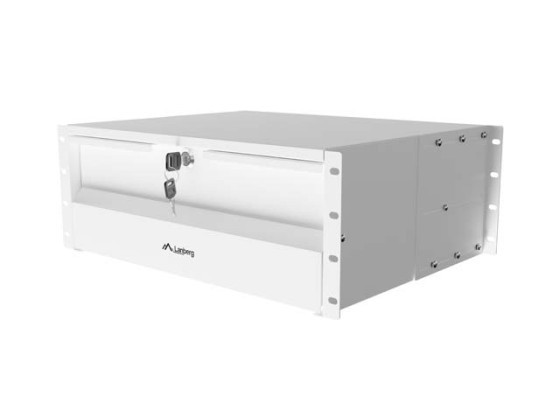 Sertar de 19", 4U / 483 x 360 mm, capacitate maximă de încărcare de până la 90 kg, montare în 4 puncte, gri, LANBERG
